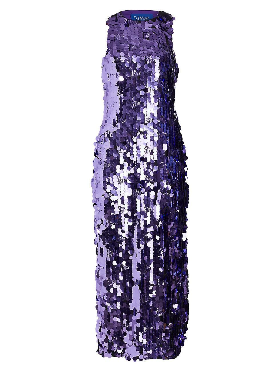 Womens Lou Sequined Midi-Dress Product Image