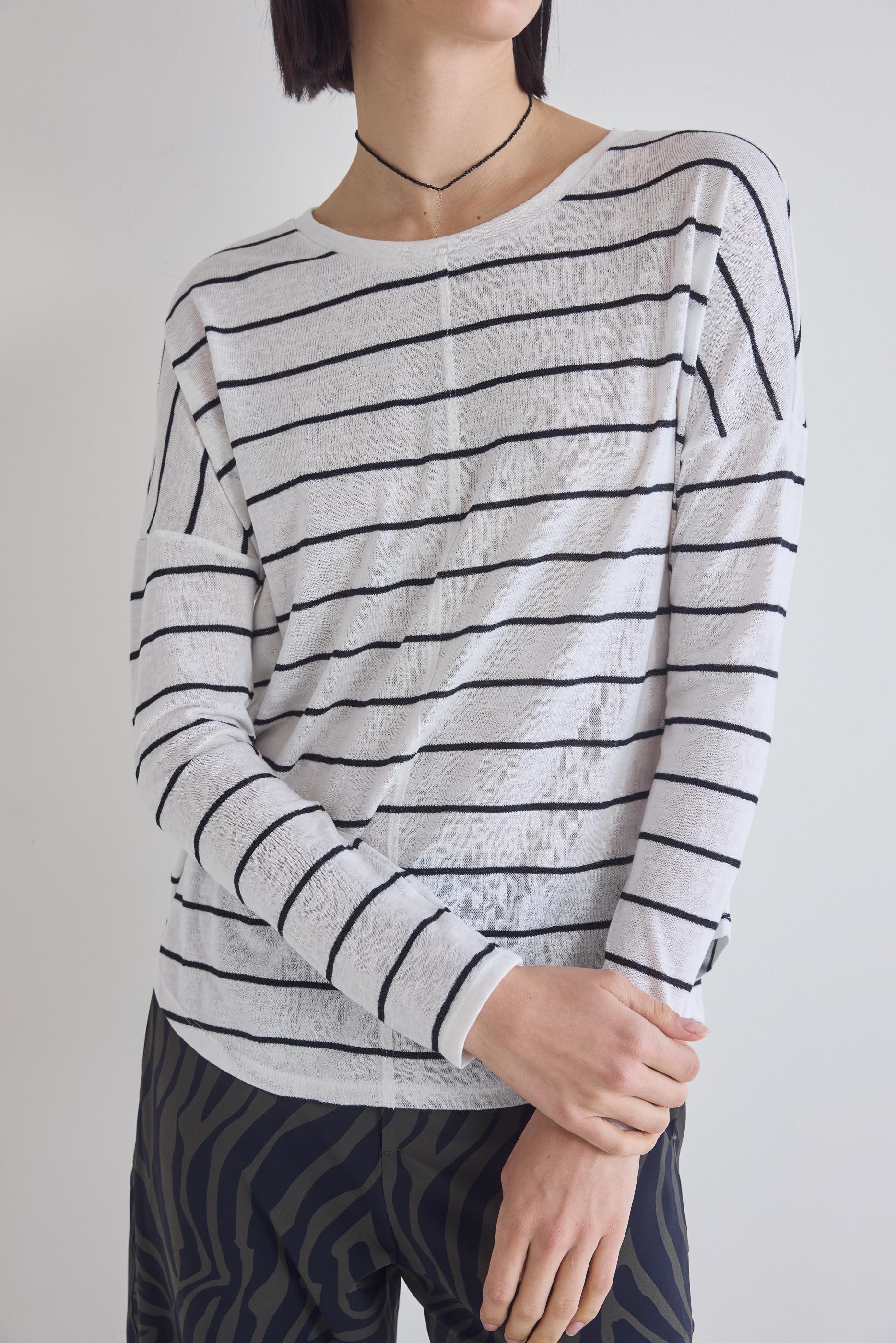 Between The Lines Long Sleeve Lounge Top Product Image