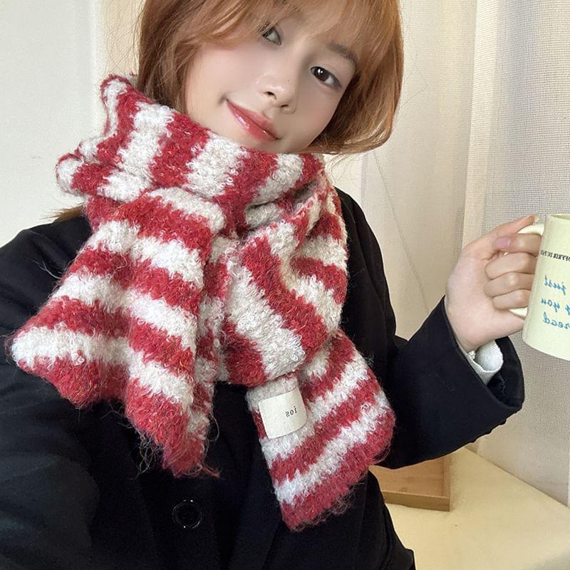 Striped Knit Scarf Product Image