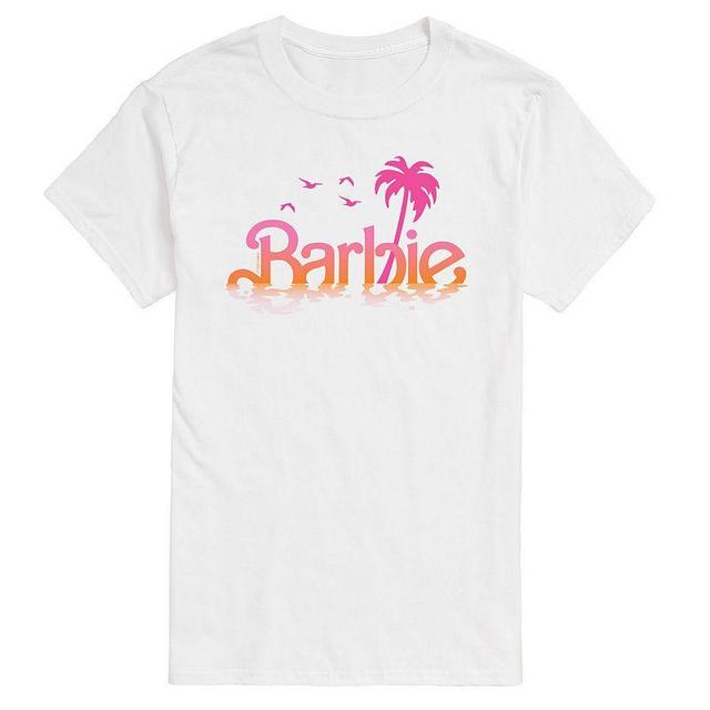 Big & Tall Barbie Logo Water Reflection Graphic Tee, Mens Blue Product Image