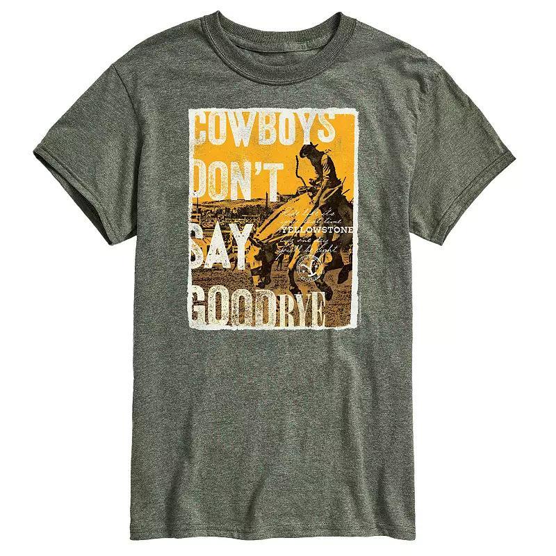 Mens Yellowstone Cowboys Dont Say Goodbye Graphic Tee Product Image