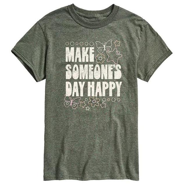 Mens Make Someones Day Happy Graphic Tee Red Product Image