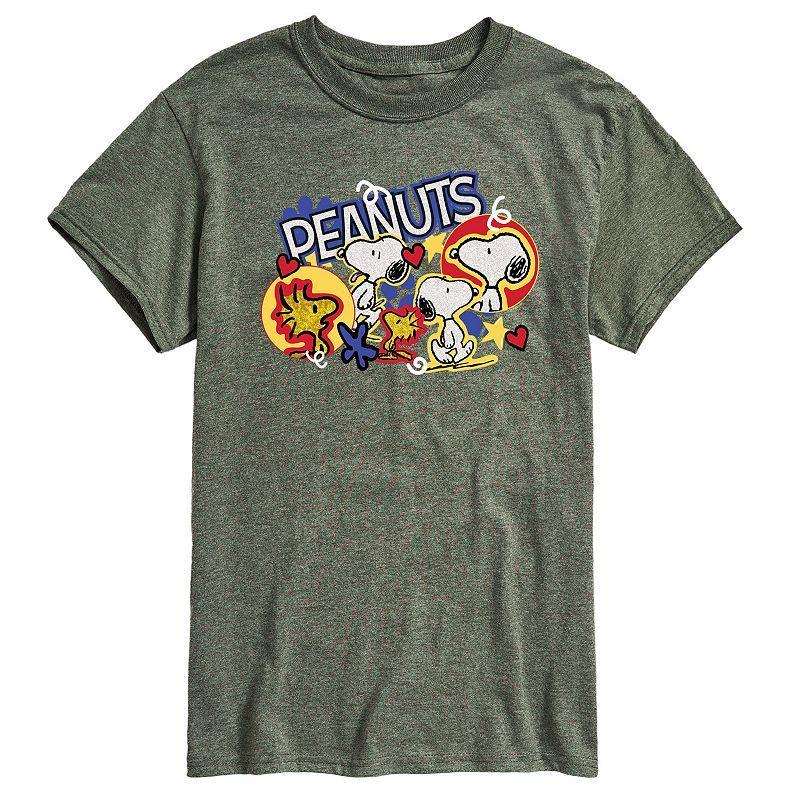 Mens Peanuts Snoopy Woodstock Graphic Tee Med Grey Product Image