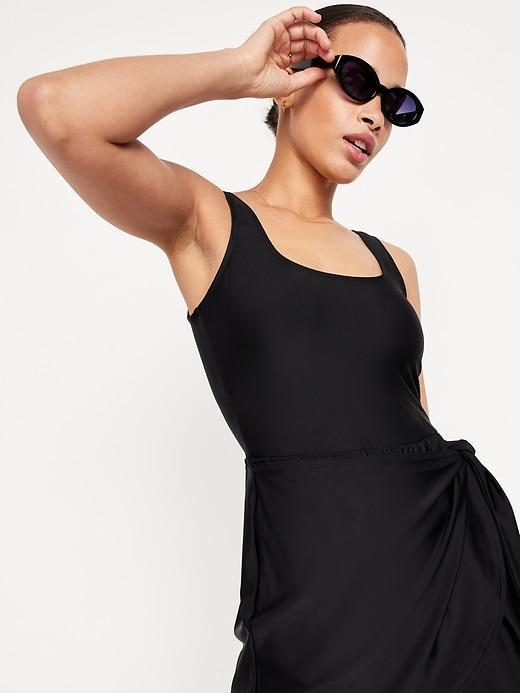 Side-Tie Swim Dress Product Image