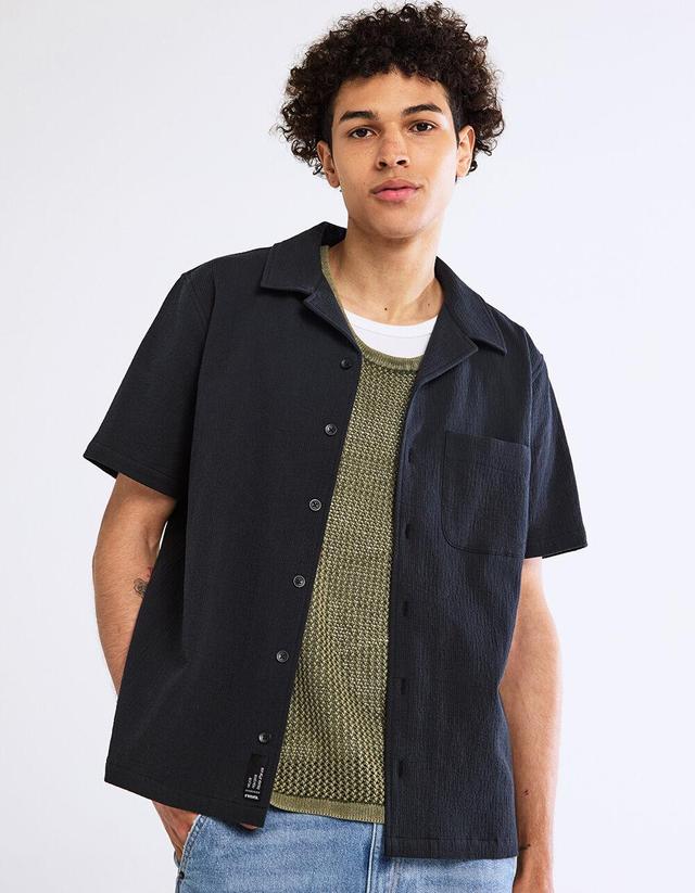 RSQ Mens Solid Texture Camp Shirt Product Image