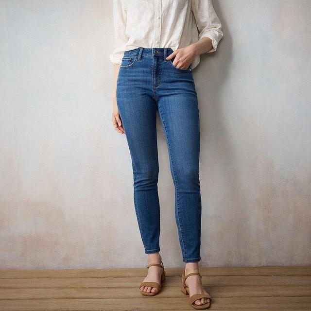 Petite LC Lauren Conrad Classic High-Rise Skinny Jeans, Womens Avalon Blue Product Image