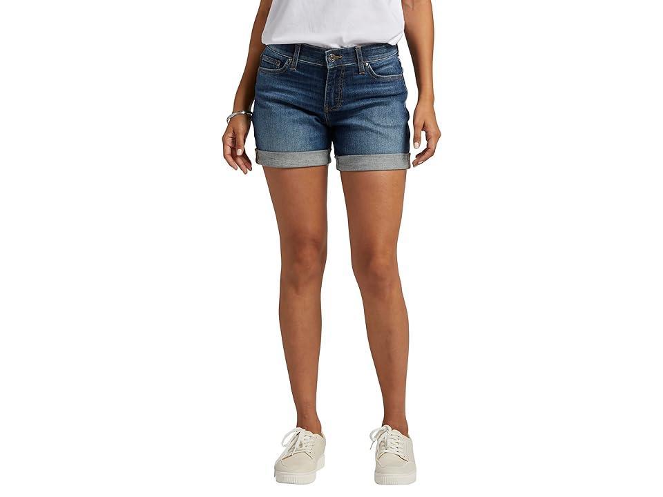 Jag Jeans Alex Mid-Rise 5 Boyfriend Shorts (Patriot Blue) Women's Shorts Product Image