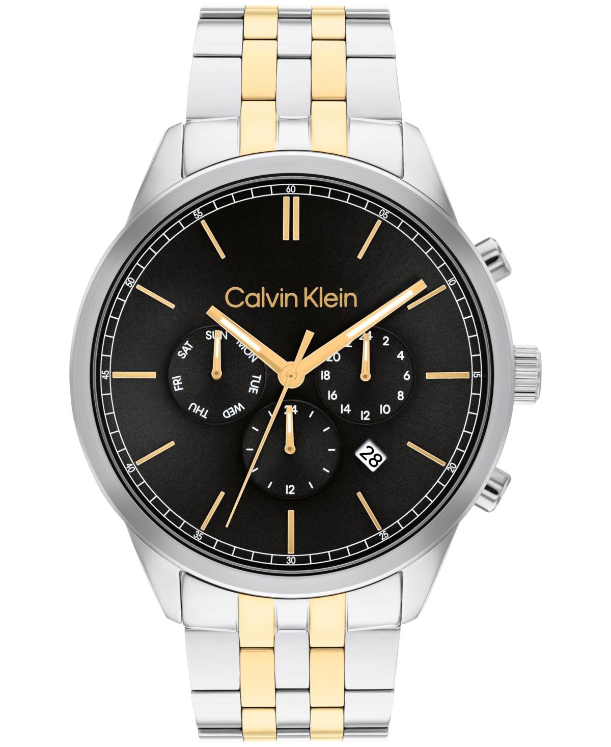 Calvin Klein Mens Stainless Steel Bracelet Chronograph Watch - Black Product Image