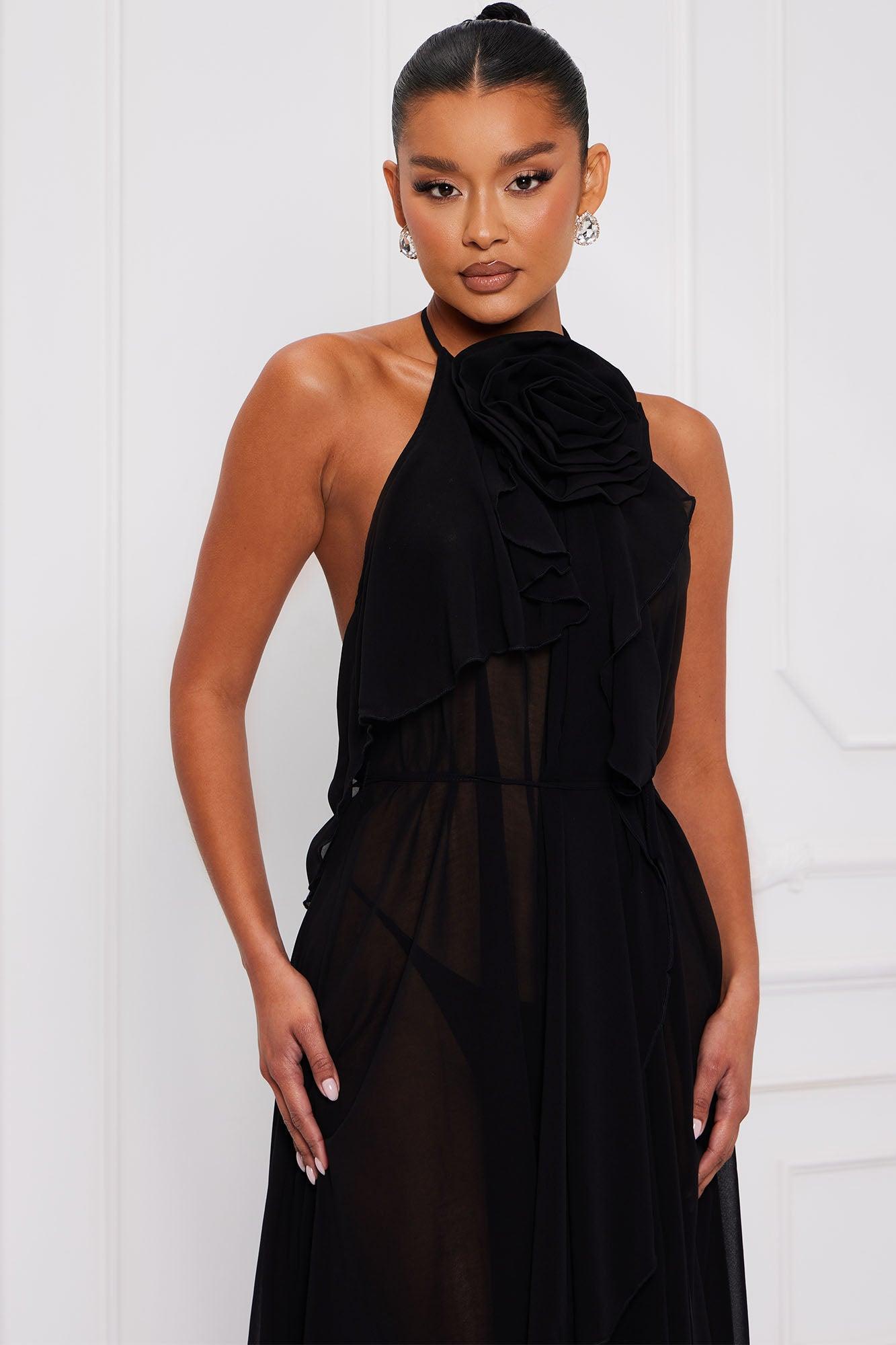 Rana Rose Maxi Dress - Black Product Image