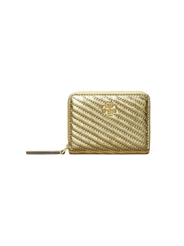 Womens Kira Metallic Leather Zip-Around Wallet Product Image