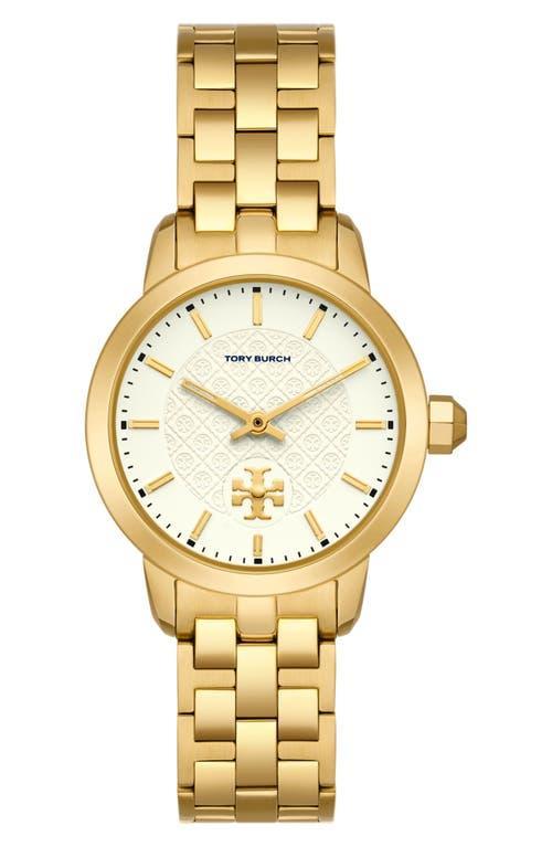 Tory Burch Womens The Tory Gold-Tone Stainless Steel Stainless Steel Bracelet Watch 34mm Product Image