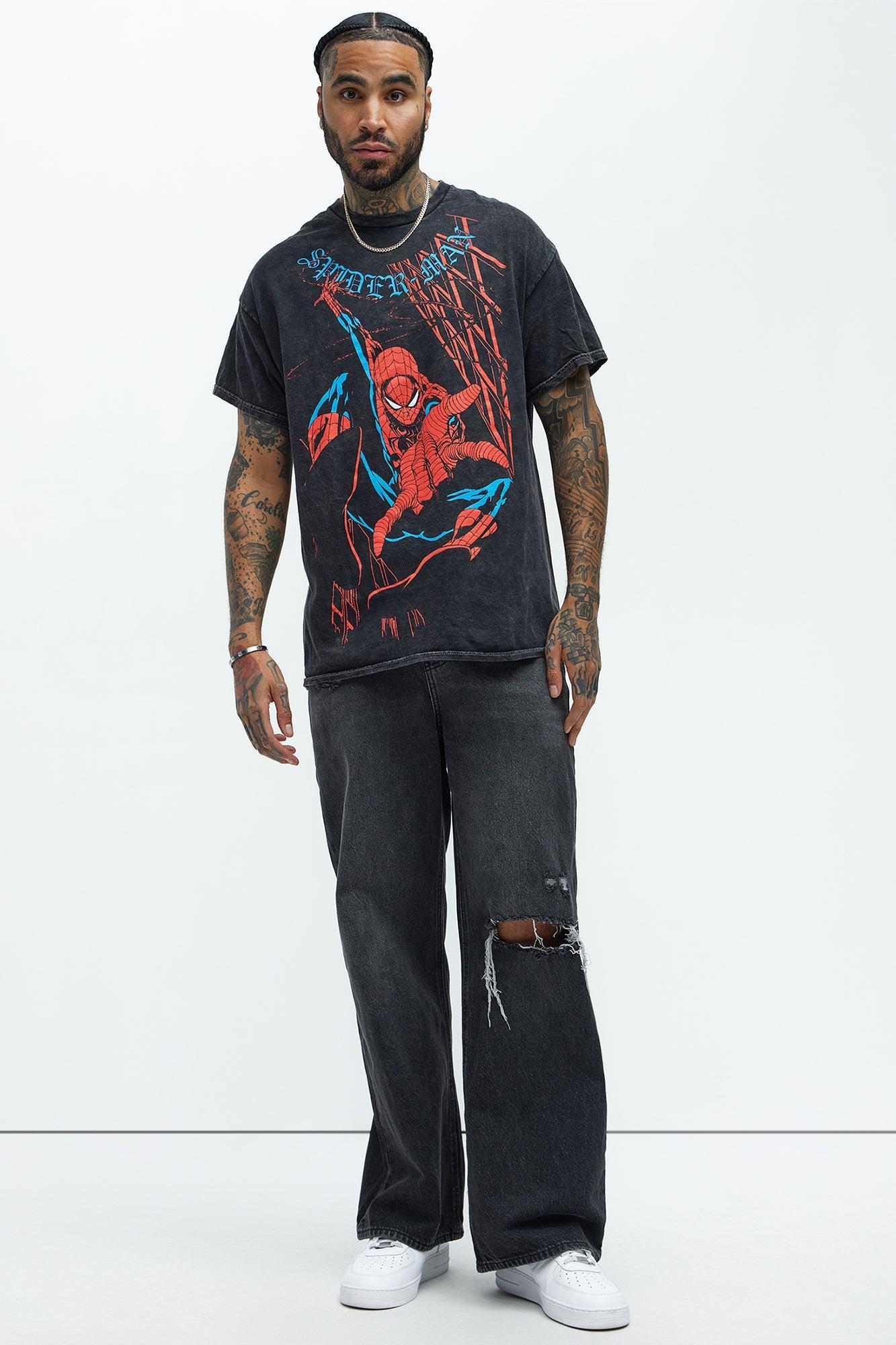 Marvel Friendly Neighborhood Spiderman Short Sleeve Tee - Black Wash Product Image