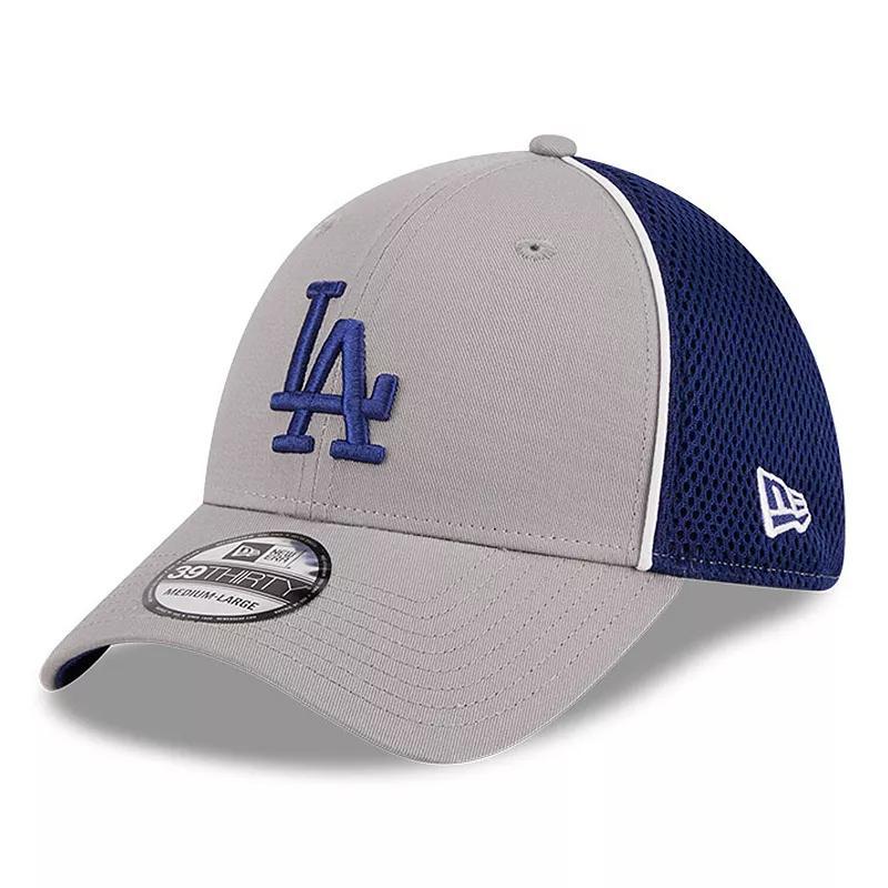 Mens New Era Gray Los Angeles Dodgers Pipe 39THIRTY Flex Hat Product Image