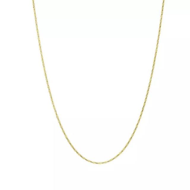 Everlasting Gold 10k Gold 1.25 mm Twist Crisscross Chain Necklace, Womens Product Image