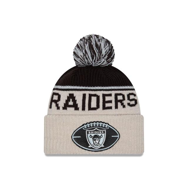 Las Vegas Raiders 2024 Cold Weather Historic Pom Knit Hat Male Product Image