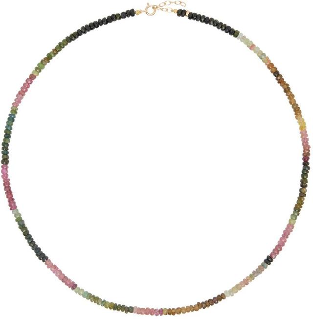 Multicolor October Birthstone Tourmaline Beaded Necklace Product Image