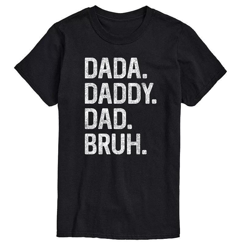 Big & Tall Dada Daddy Dad Bruh Graphic Tee, Mens Product Image