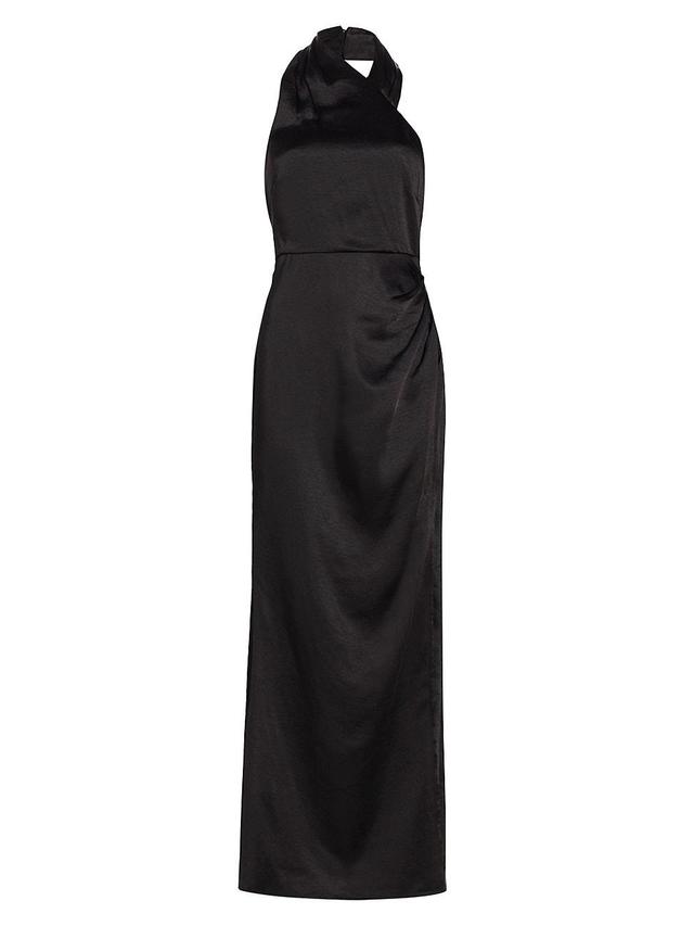 Womens Kimora Satin Halter Maxi Dress Product Image