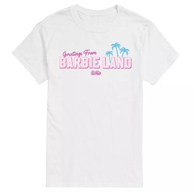 Big & Tall Barbie The Movie Greetings From Barbie Land Graphic Tee, Mens Product Image