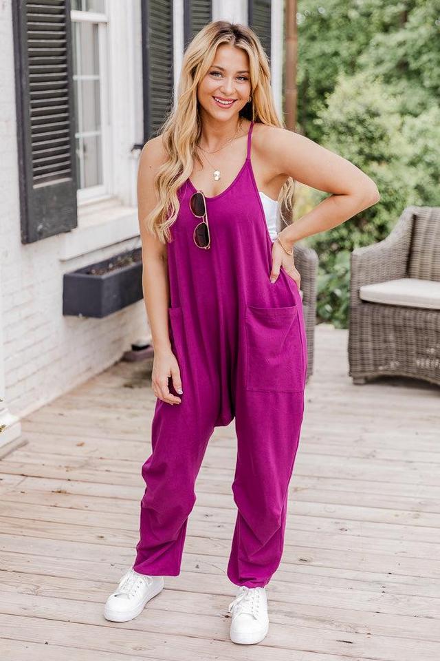 Day In The Life Magenta Jumpsuit FINAL SALE Product Image