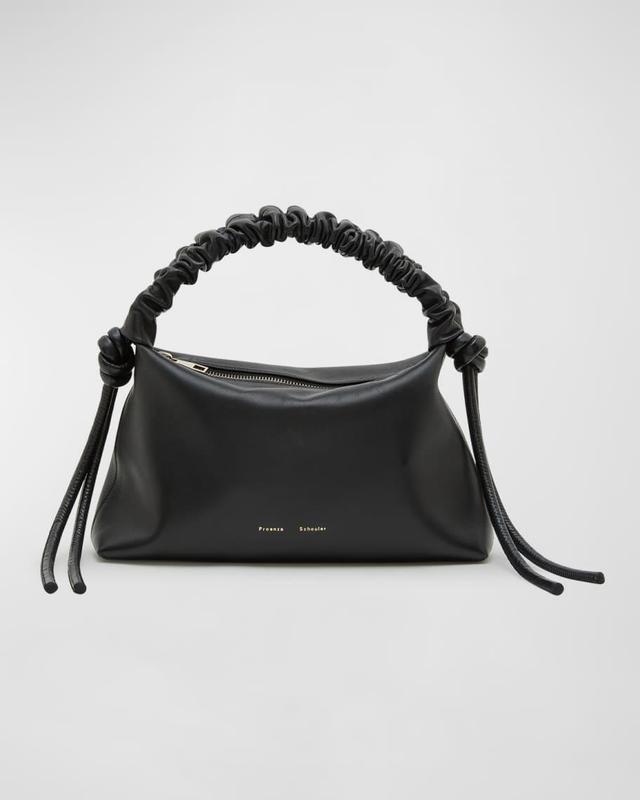 Mini Drawstring Leather Top-Handle Bag Product Image