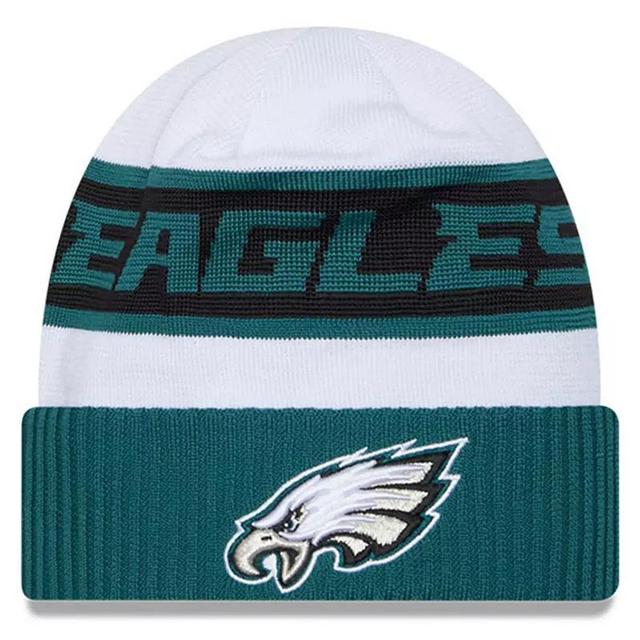 Mens New Era /Midnight Green Philadelphia Eagles 2023 Sideline Tech Cuffed Knit Hat Product Image