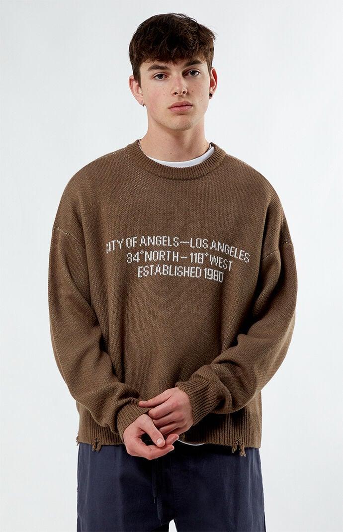 Men's Angels Cropped Sweater in Brown/Walnut - Product Image