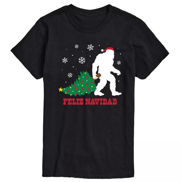 Big & Tall Sasquatch Feliz Navidad Christmas Tree, Mens Product Image