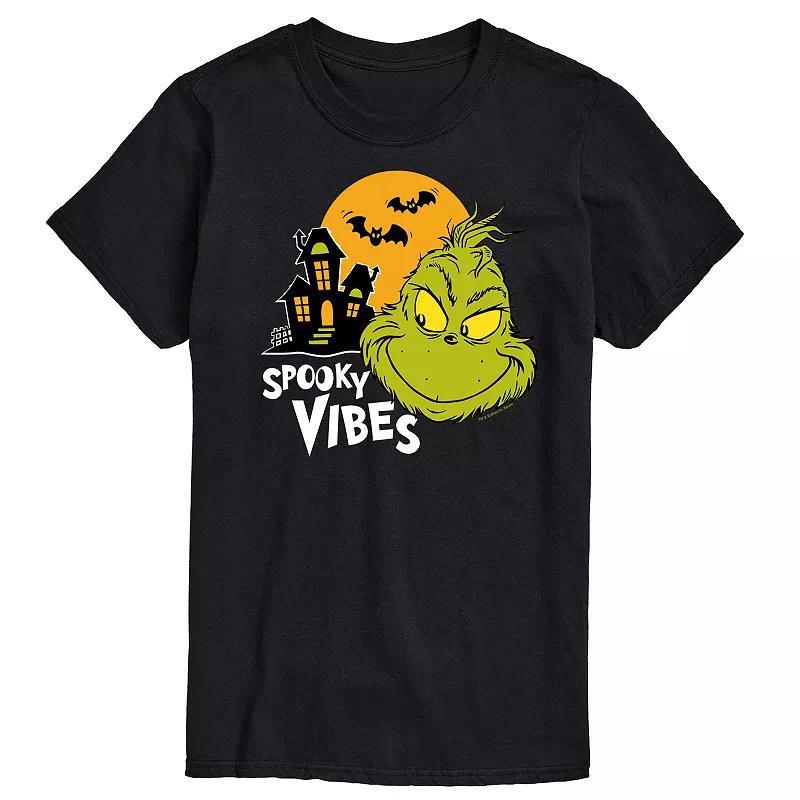 Mens Dr. Seuss Grinch Spooky Vibes Graphic Tee Blue Product Image