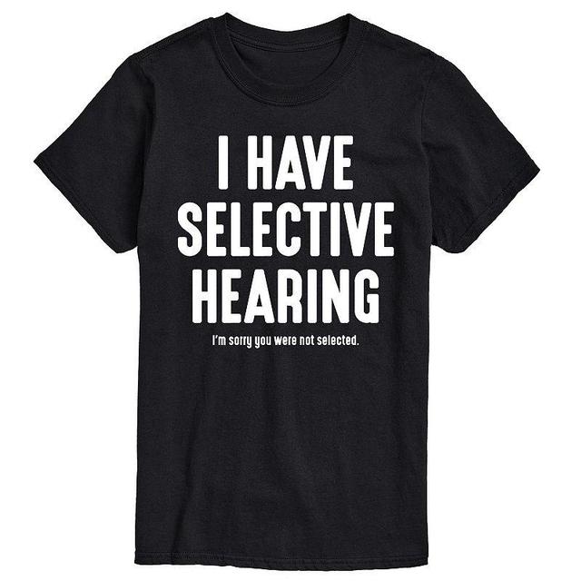 Big & Tall Selective Hearing Graphic Tee, Mens Product Image