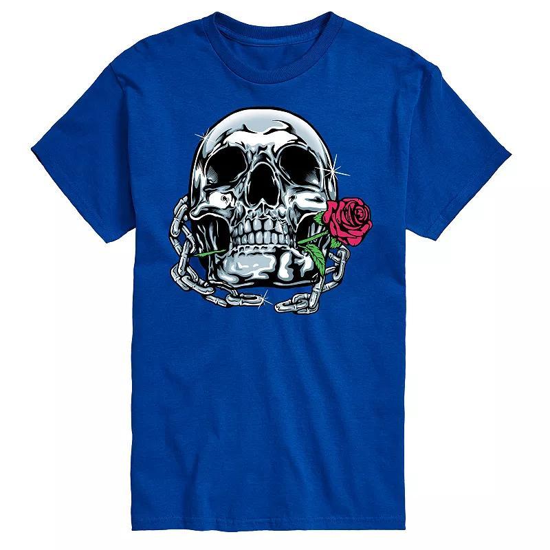 Big & Tall Shiny Skull Tee, Mens Product Image