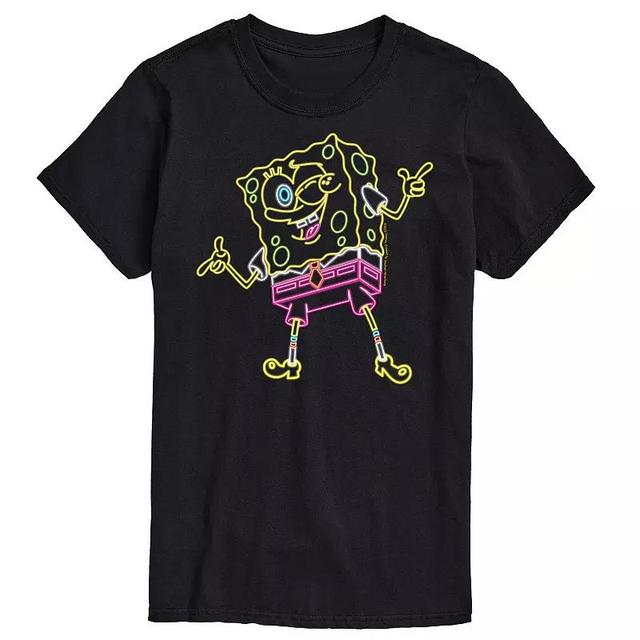 Big & Tall SpongeBob SquarePants Neon Portrait Graphic Tee, Mens Product Image