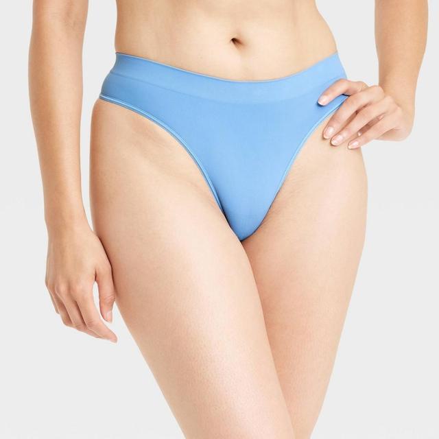 Womens Seamless Thong - Auden Blue Twilight L Product Image