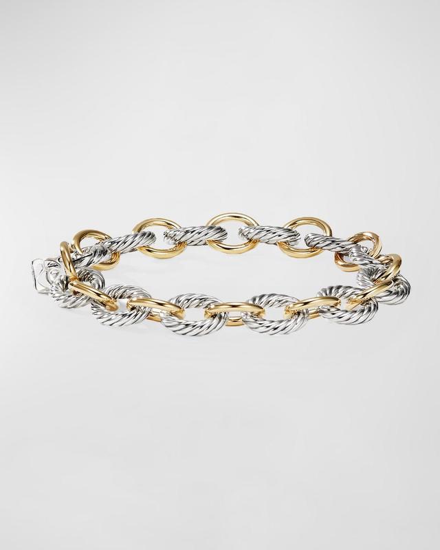 Womens Medium Oval Link Bracelet with 18K Yellow Gold Product Image