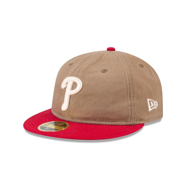 Philadelphia Phillies Wax Canvas Retro Crown 59FIFTY Fitted Hat Male Product Image