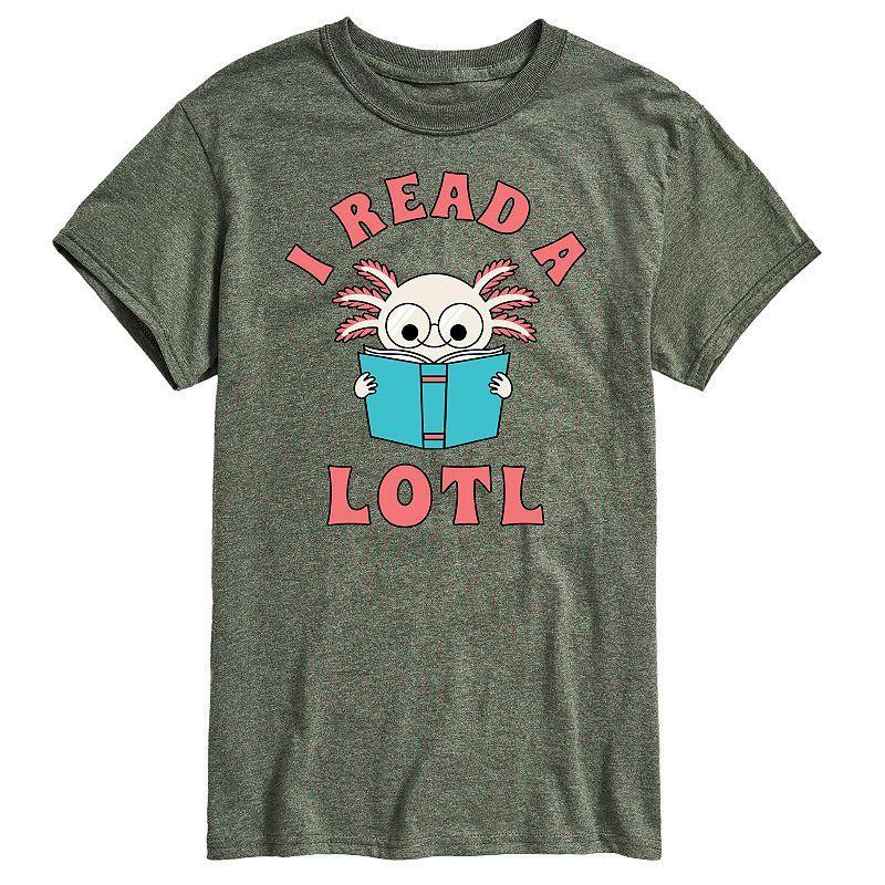 Big & Tall I Read A Lotl Axlotl Cartoon Graphic Tee, Mens White Product Image