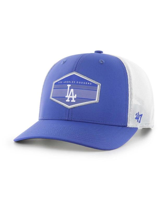 Mens 47 Royal/White Los Angeles Dodgers Burgess Trucker Snapback Hat Product Image