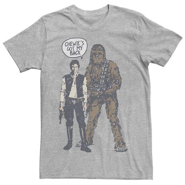 Mens Star Wars Han Chewies Got My Back Doodle Tee Grey Product Image