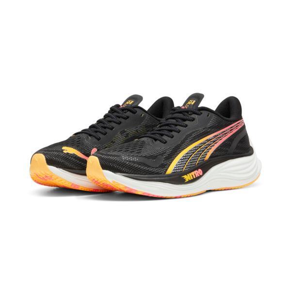 PUMA Velocity NITROâ¢ 3 Women's Running Shoes in Black/Silver/Sun Stream Product Image