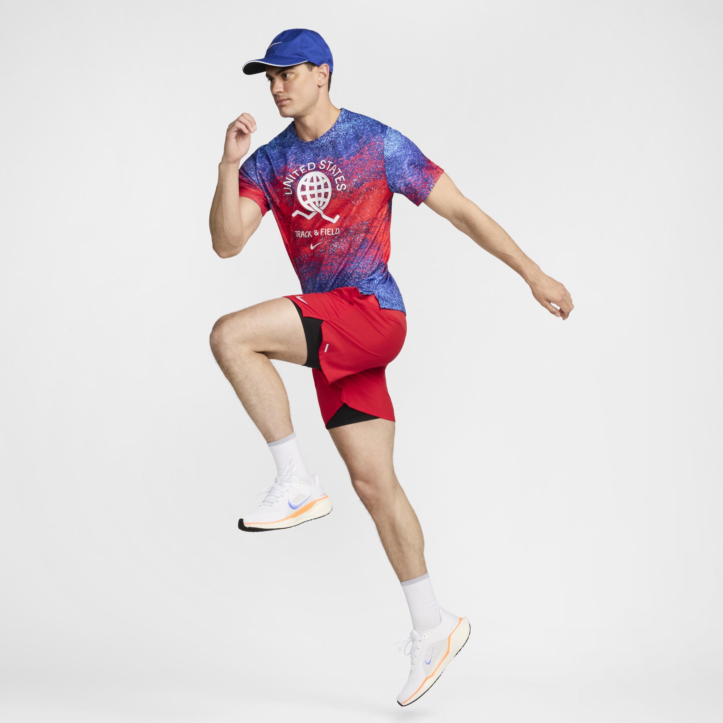 USA Miler Nike Men's Dri-FIT Short-Sleeve Running Top Product Image