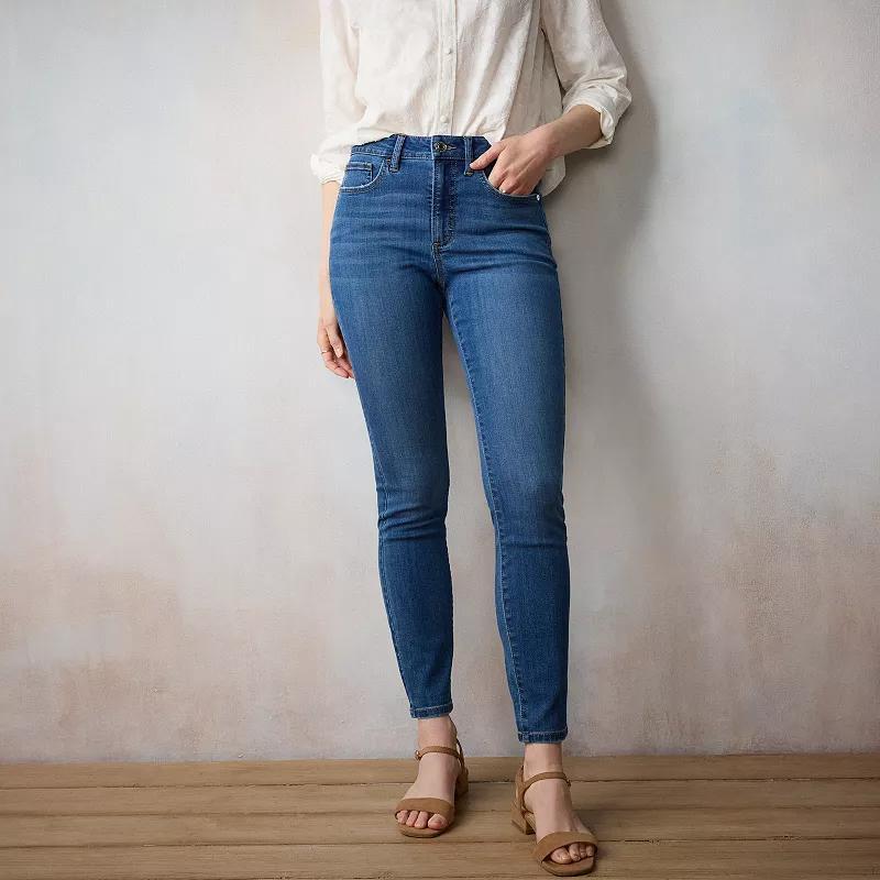 Womens LC Lauren Conrad High Rise 5-Pocket Skinny Jeans Avalon Blue Product Image