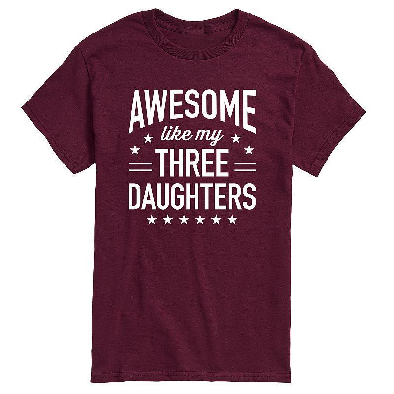 Mens Awesome Like My Three Daughters Graphic Tee Product Image