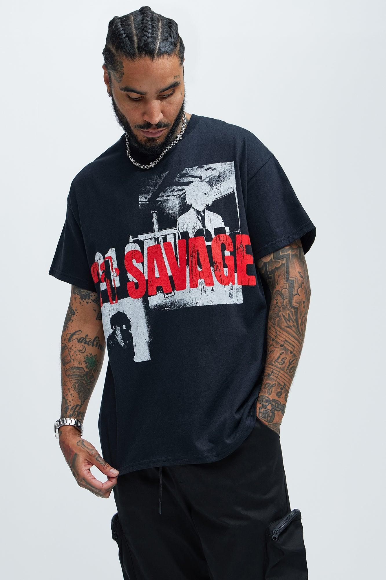 21 Savage American Dream Oversize Short Sleeve Tee - Black Product Image