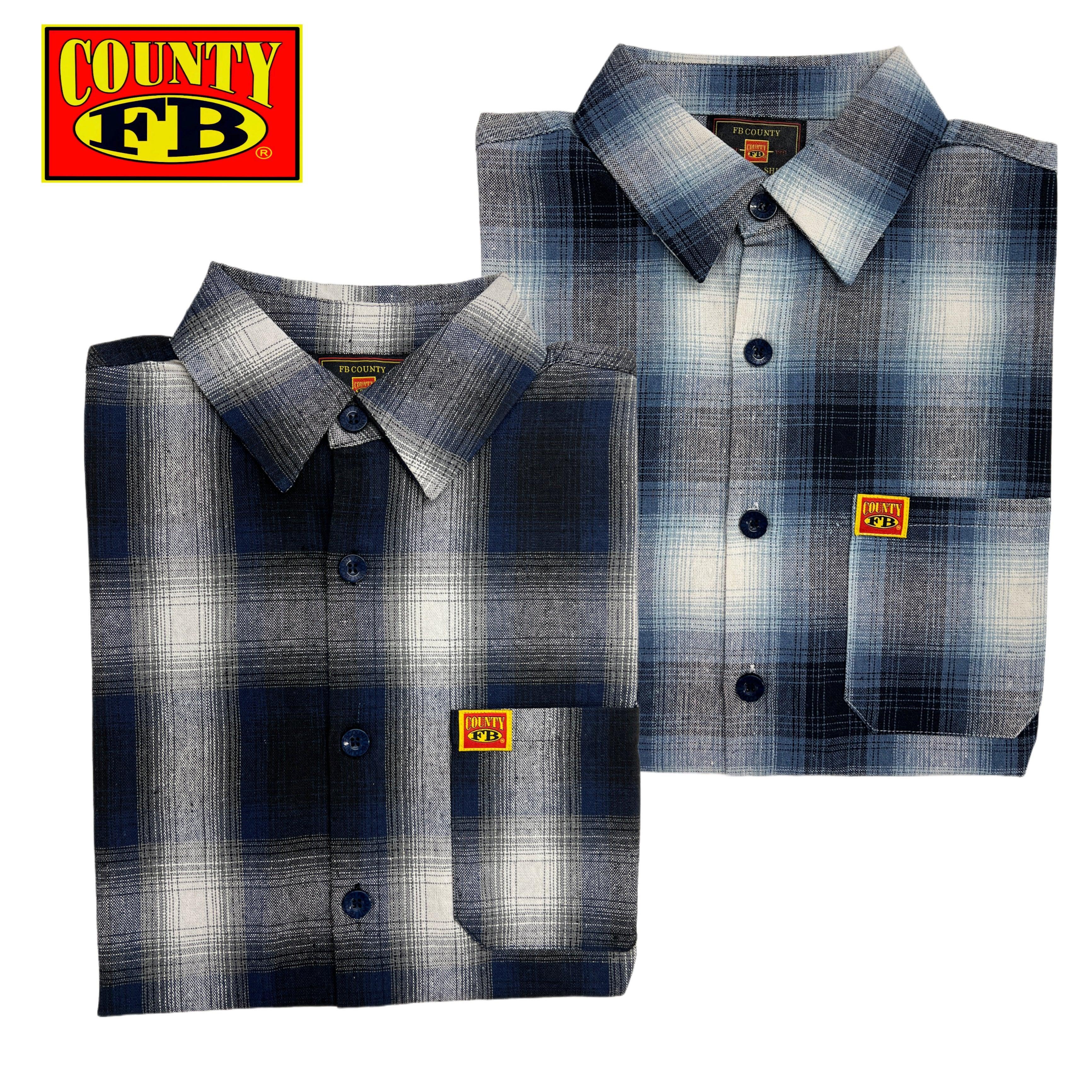 FB County Short Sleeve Checker Flannel Shirt Male Product Image