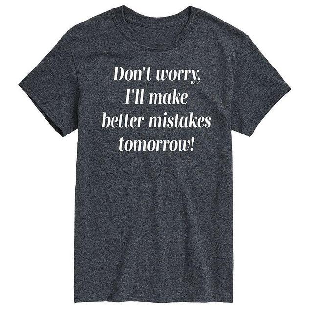 Mens Better Mistakes Tomorrow Graphic Tee Heather Grey Product Image