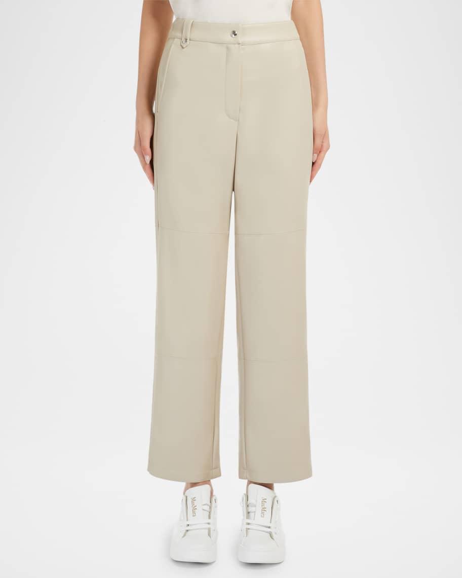 Struzzo Cropped Faux Leather Pants Product Image