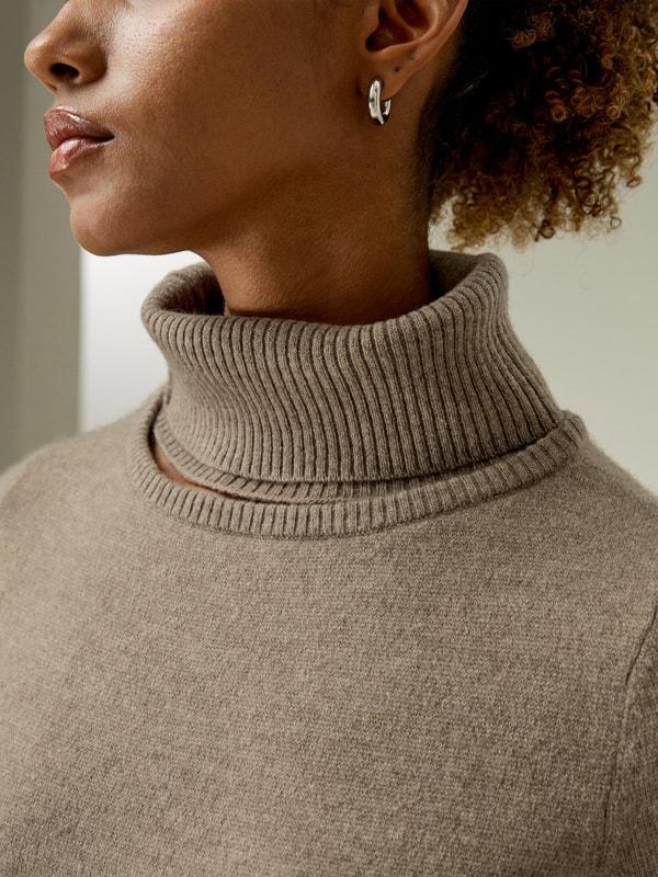 Pullover Mid-length Cashmere Sweater Product Image