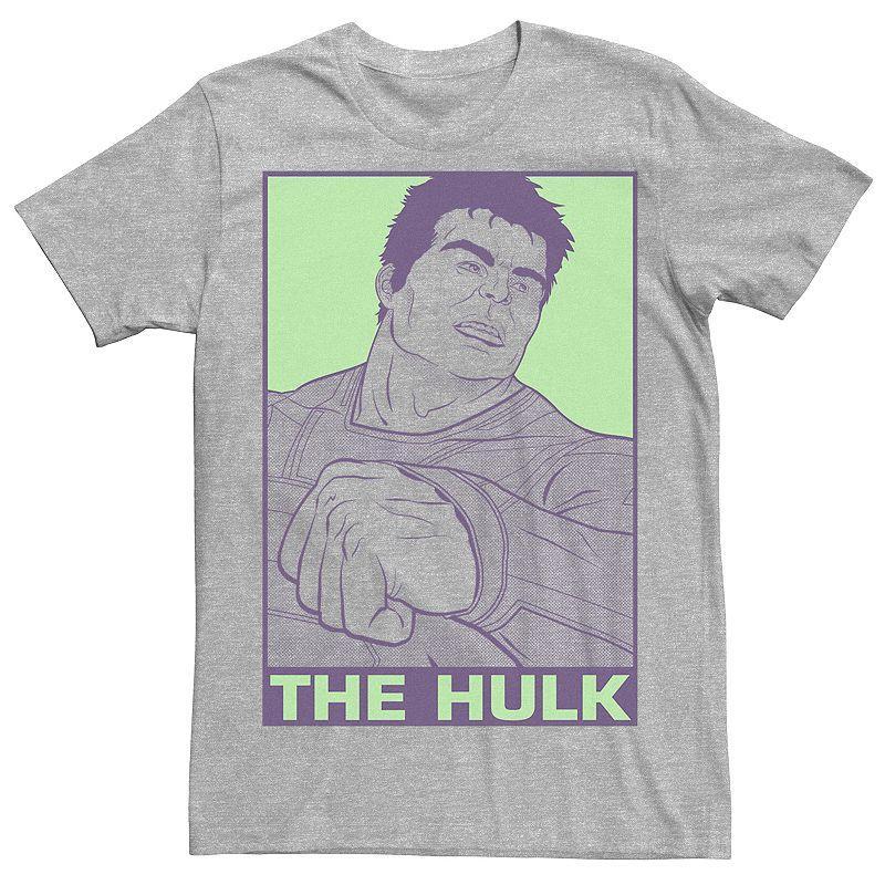 Mens Avengers Pop Hulk Tee Athletic Grey Product Image