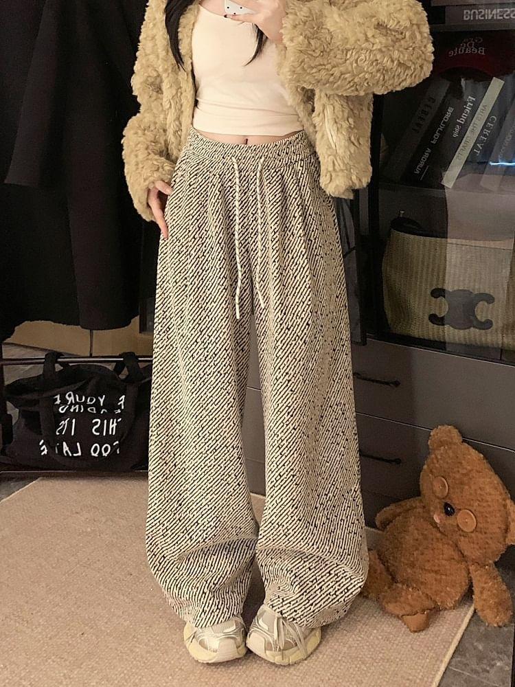 Fleece-Lined Wide-Leg Pants product image