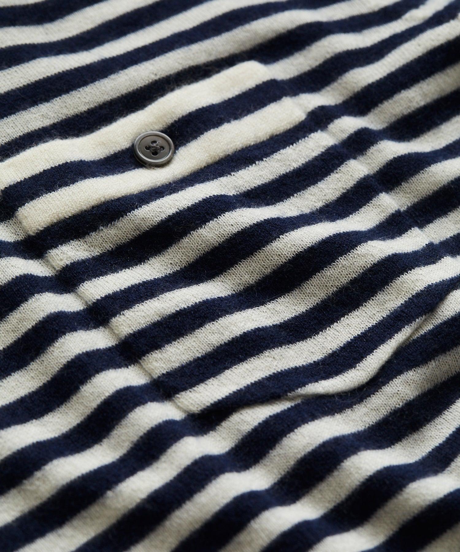 Cashmere Pocket Tee in Navy Stripe Product Image